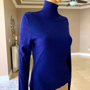 Royal blue sweater.  Love the color.